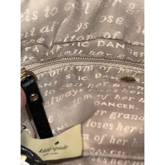 Kate Spade NY Cobble Hill Straw Abela Crossbody, Black Pebble Leather - Picture 9 of 11